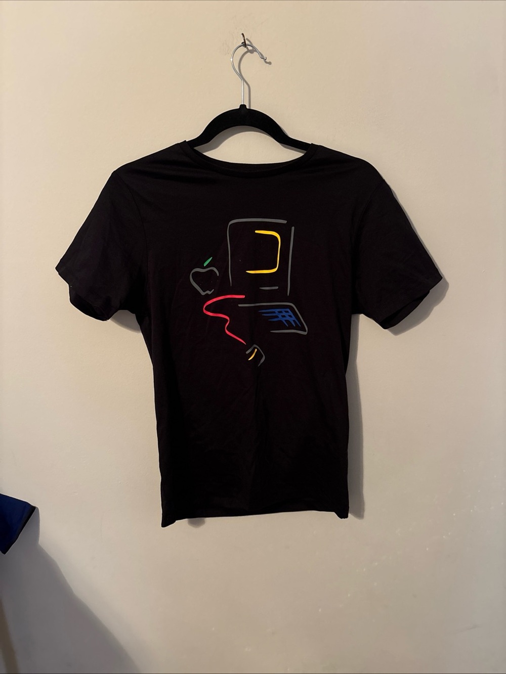 Apple Black T‑Shirt with White Logo